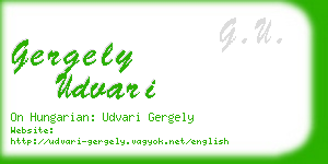 gergely udvari business card